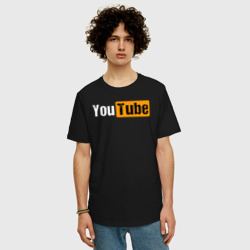 Мужская футболка хлопок Oversize YouTube - фото 2