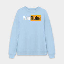 Мужской свитшот oversize без начеса хлопок YouTube