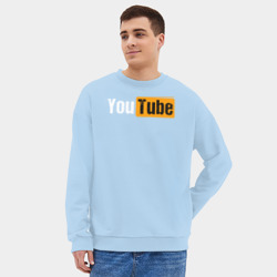 Мужской свитшот oversize без начеса хлопок YouTube - фото 2