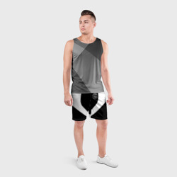 Шорты с принтом Штаны PSG для мужчины, вид на модели спереди №3. Цвет основы: белый