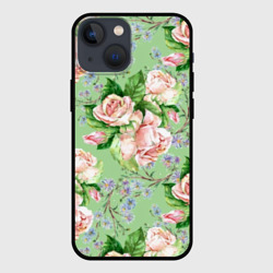 Чехол для iPhone 13 mini Розы и васильки