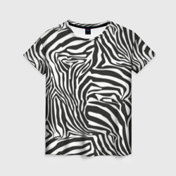 Женская футболка 3D Полосы зебры