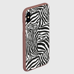 Чехол для iPhone XS Max матовый Полосы шкура зебры - фото 2