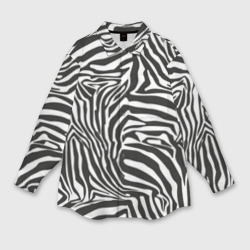 Женская рубашка oversize 3D Полосы шкура зебры