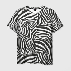 Полосы шкура зебры – Мужская футболка 3D с принтом купить со скидкой в -26%
