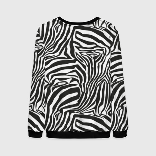Мужской свитшот 3D Полосы шкура зебры, цвет черный - фото 2