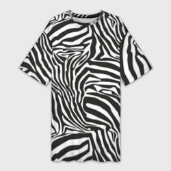 Платье-футболка 3D Полосы шкура зебры