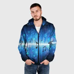 Мужская ветровка 3D Абстракция музыка - фото 2