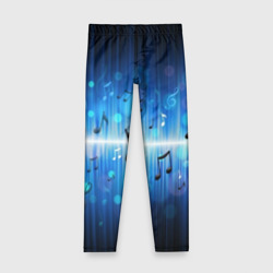 Детские леггинсы 3D Абстракция музыка
