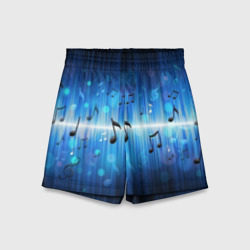 Детские спортивные шорты 3D Абстракция музыка