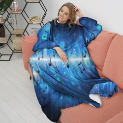 Плед с рукавами Абстракция музыка - фото 2