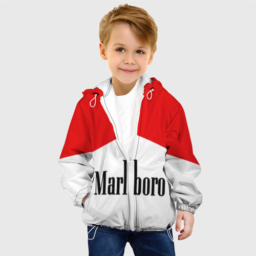 Детская куртка 3D Мальборо, цвет белый - фото 3