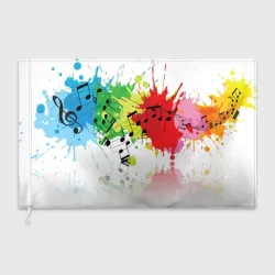 Флаг 3D Ноты color