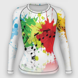 Женский рашгард 3D Ноты color