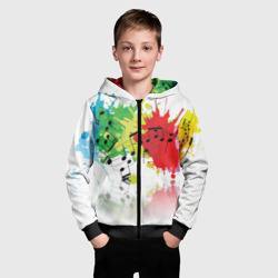 Детская толстовка 3D на молнии Ноты color - фото 2