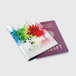 Обложка для паспорта матовая кожа Ноты color - фото 2