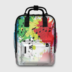 Женский рюкзак 3D Ноты color