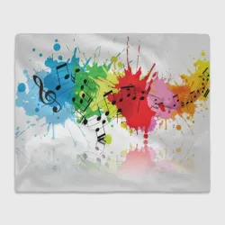 Плед 3D Ноты color