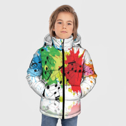 Зимняя куртка для мальчиков 3D Ноты color - фото 2