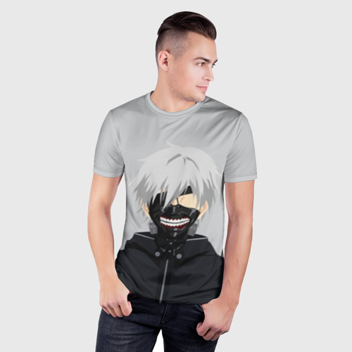 Мужская футболка 3D Slim Kaneki Ken в маске, цвет 3D печать - фото 3