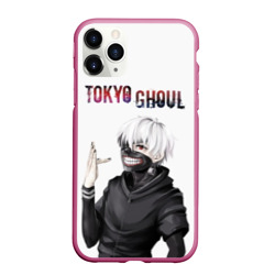 Чехол для iPhone 11 Pro Max матовый Kaneki Ken в профиль