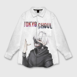 Женская рубашка oversize 3D Kaneki Ken в профиль