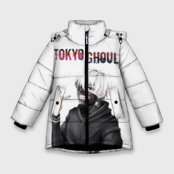 Зимняя куртка для девочек 3D Kaneki Ken в профиль