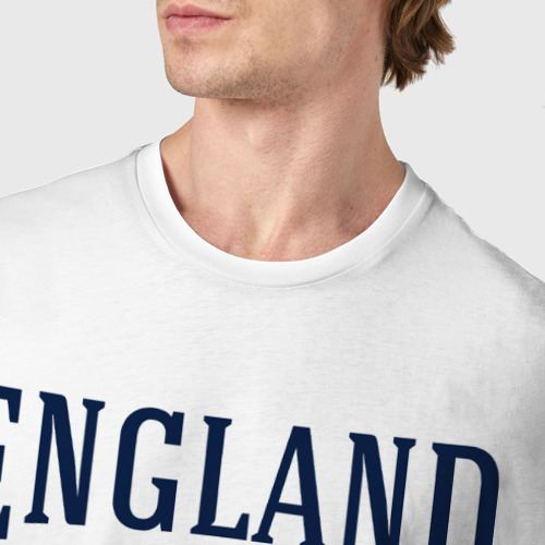 Мужская футболка хлопок Сборная Англии, цвет белый - фото 6