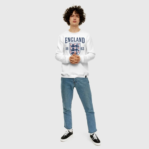 Мужской свитшот хлопок с принтом Сборная Англии, фото #4