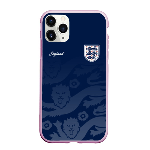 Чехол для iPhone 11 Pro Max матовый Сборная Англии, цвет розовый