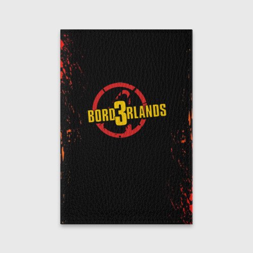 Обложка для паспорта матовая кожа BORDERLANDS 3, цвет черный