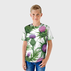 Детская футболка 3D Цветок репейника - фото 2