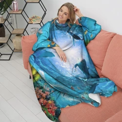 Плед с рукавами Дельфины - фото 2