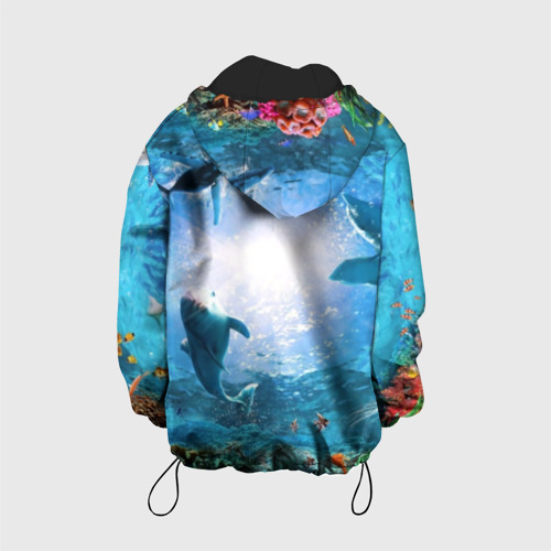 Детская куртка 3D Дельфины, цвет черный - фото 2