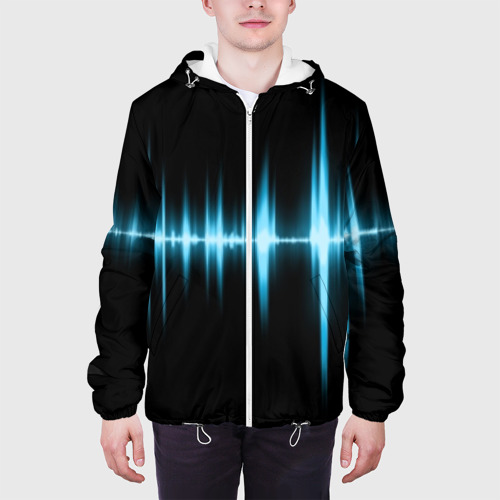 Мужская куртка 3D Текстура эквалайзера, цвет 3D печать - фото 4