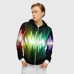 Мужская толстовка 3D на молнии Music - фото 2
