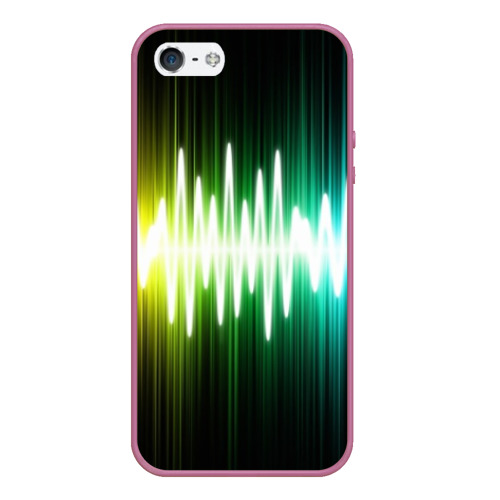 Чехол для iPhone 5/5S матовый Music, цвет розовый