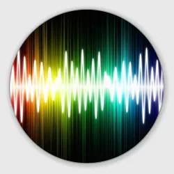 Круглый коврик для мышки Music