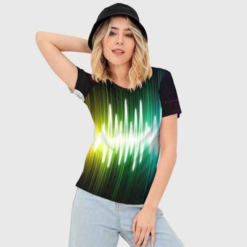 Женская футболка 3D Slim Music, цвет 3D печать - фото 3
