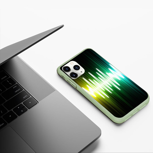 Чехол для iPhone 11 Pro матовый Music, цвет салатовый - фото 5