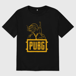 Женская футболка хлопок Oversize PUBG