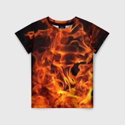 Детская футболка 3D Рыжий огонь