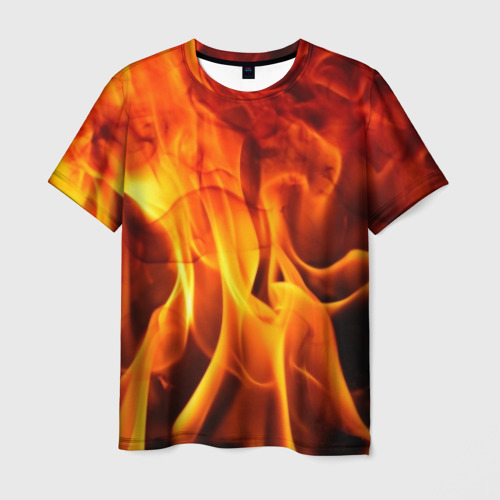 Мужская футболка 3D Огонь и дым, цвет 3D печать