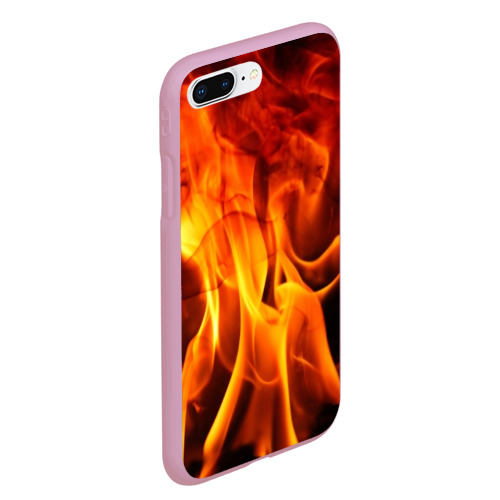 Чехол для iPhone 7Plus/8 Plus матовый Огонь и дым, цвет розовый - фото 3