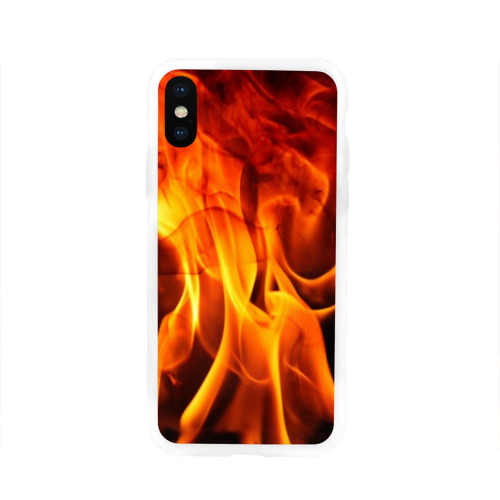 Чехол для iPhone X глянцевый Огонь и дым Фото 01 Чехол для iPhone X глянцевый Огонь и дым Фото 01