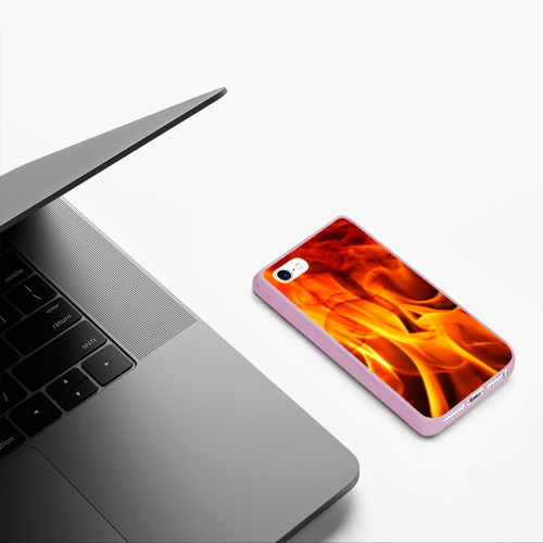 Чехол для iPhone 5/5S матовый Огонь и дым - фото 5