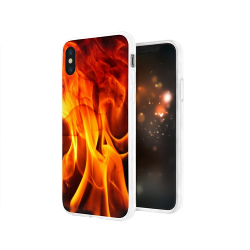 Чехол для iPhone X глянцевый Огонь и дым Фото 01 Чехол для iPhone X глянцевый Огонь и дым Фото 01