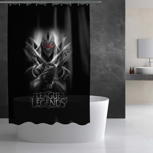Штора 3D для ванной League of Legends, Zed - фото 3