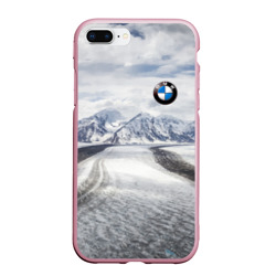 Чехол для iPhone 7Plus/8 Plus матовый BMW - снежная вершина