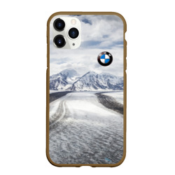 Чехол для iPhone 11 Pro Max матовый BMW - снежная вершина